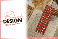 Red and green plaid texture bookmark png Product Image 1