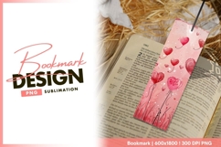 Heart bookmark design for sublimation png Product Image 1