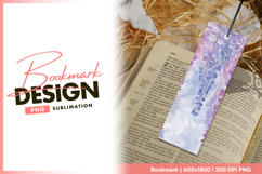 Floral bookmark design with wisteria watercolor bookmark Product Image 1