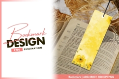 Yellow floral bookmark png design Product Image 1