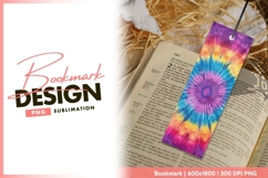 Colorful Tie Dye Pattern with Radial bookmark png design Product Image 1