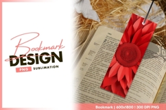 Red Paper Sunflower Close Up with Detailed bookmark png Product Image 1