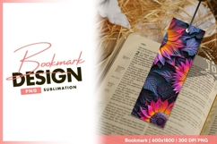 Colorful floral arrangement with vibrant bookmark png design Product Image 1