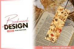 Autumnal Floral Illustration with bookmark png design Product Image 1