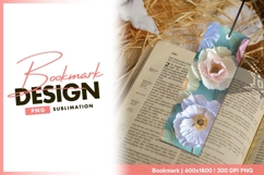 Oversized Paper Flowers in Pastel Colors bookmark png Product Image 1