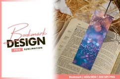 Blurred Bokeh Background with Pink Blue bookmark png design Product Image 1