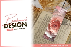 Close up of a large pink flower with layered bookmark png Product Image 1