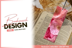Pink and Rose Colored Paper Flowers bookmark png Product Image 1