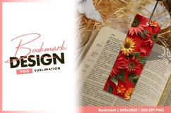Paper Cutout Sunflowers and Flowers with bookmark png Product Image 1