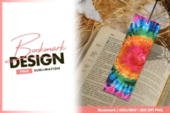Colorful Tie Dye Swirl Pattern with Pink Orange bookmark png Product Image 1