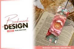 Paper Flower Arrangement with Pink Petals and bookmark png Product Image 1