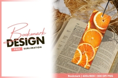Close-up of Orange Slices with White Rims bookmark png Product Image 1