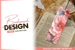 Large Paper Flowers in Peach and Pink with bookmark png Product Image 1