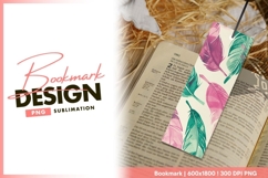 Colorful Feather Pattern Illustration in Pink bookmark png Product Image 1