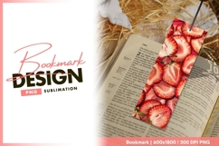 Sliced Strawberries Close Up Red Fruit Food Bookmark PNG Product Image 1