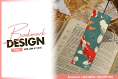 Red Ladybug Pattern on Beige bookmark png design Product Image 1