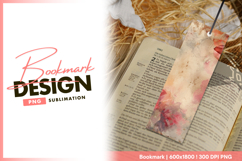 Floral watercolor design for bookmark png Product Image 1