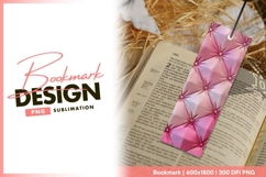 Pink quilted fabric background with bookmark png Product Image 1