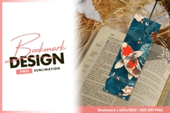 Koi Fish Illustration with Red White and bookmark png design Product Image 1