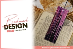 Vertical Abstract Paint Drips with Glitter bookmark png Product Image 1