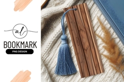 Wooden Bookmark With Blue Tassel Still Life Product Image 1