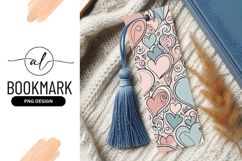 Heart Design Bookmark Png With Blue Tassel Product Image 1
