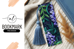 Paper Cutout Floral Design with Green Leaves and Purple Product Image 1
