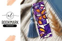 Floral Stained Glass Art Nouveau Bookmark Png Product Image 1