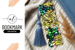 Floral Stained Glass Pattern Bookmark Png Product Image 1