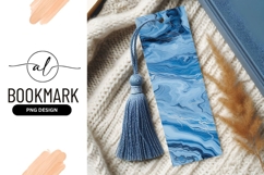 Blue Marble Bookmark Png With Tassel Design Product Image 1