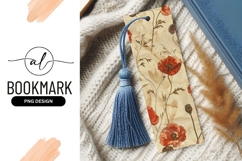 Red Poppy Flowers and Seed Pods on Creamy Textured Product Image 1