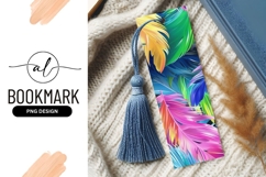 Colorful Feather Illustration with Yellow Green Blue Pink Product Image 1