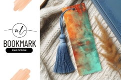 Abstract painted texture with orange teal and brown Product Image 1