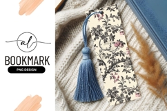 Floral Pattern in Black and Pink on Cream Background Product Image 1