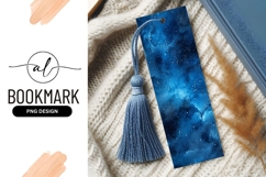 Abstract Blue Space with White Stars and Swirling Nebula Product Image 1