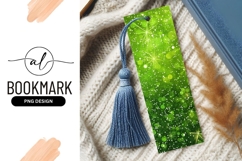 Vibrant green sparkle bookmark png design Product Image 1