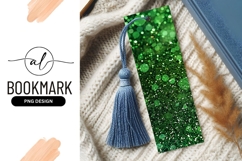 Green glitter bookmark png design Product Image 1