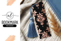 Elegant rose gold damask bookmark png design Product Image 1