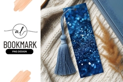 Blue glitter bookmark png design Product Image 1