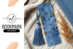 Blue floral bee bookmark png design Product Image 1