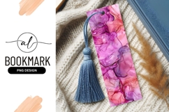 Elegant pink and purple marble bookmark png design Product Image 1