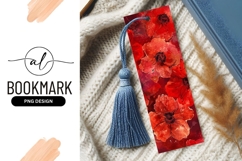 Vibrant red floral bookmark png design Product Image 1