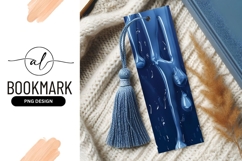 Abstract blue drips bookmark png design Product Image 1