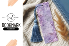Elegant purple floral bookmark png design Product Image 1