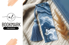 Marble Bookmark With Tassel On Knitted Background Product Image 1