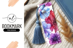 Floral Watercolor Bookmark Png Design Product Image 1
