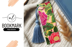Elegant Floral Art Bookmark Png Design Product Image 1