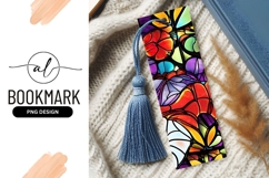 Stained Glass Artwork Abstract Colorful Bookmark Png Product Image 1