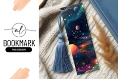 Artistic Space Landscape With Planets And Stars Bookmark Png Product Image 1