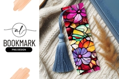 Stained Glass Floral Abstract Bookmark Png Product Image 1